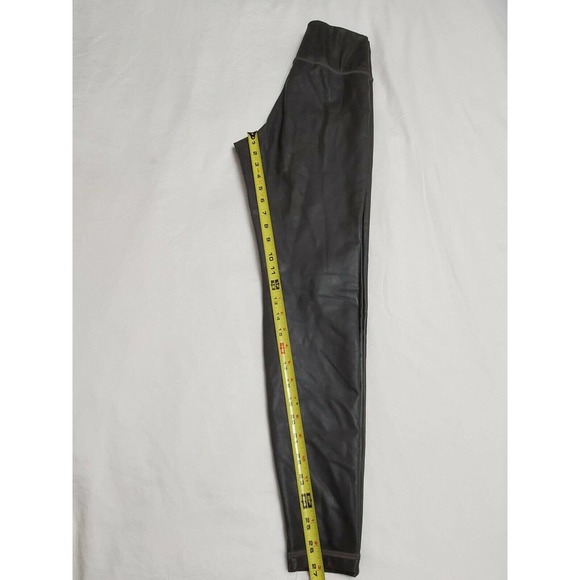 Athleta Faux Leather All Over Gleam Olive Gray Leggings Women's Size XXS EUC - Picture 5 of 9